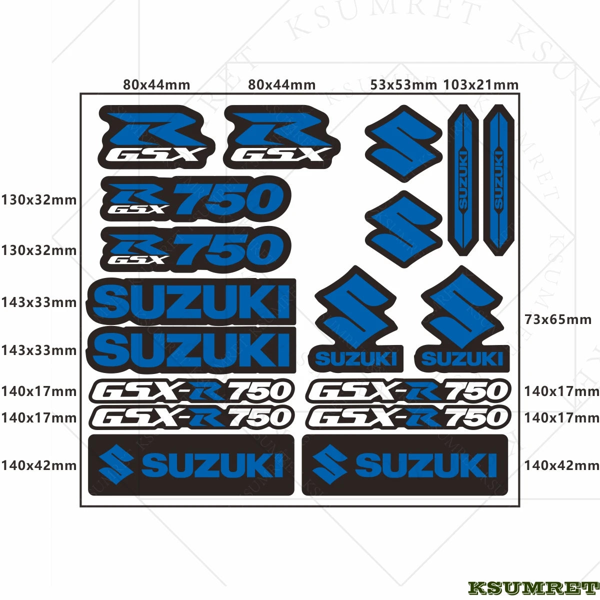 Suzuki GSXR750 Motosiklet Stickerı | Sticker Master