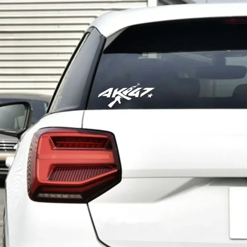 Sticker Master A0K47 Silah Yaratıcı AK-47 Araba Sticker Oto Gövde Tampon Pencere Motosiklet Dizüstü Duvar Vinil Film Çıkartması Araba Aksesuarları