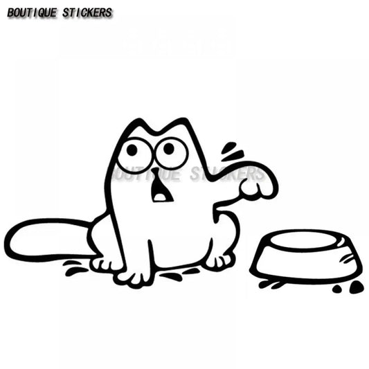 Beni Doyur Kedi "Feed Me" Komik Sticker Etiket Yapıştırma|Sticker Master