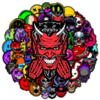 50’li Kafatası Korku Sticker Seti | Sticker Master