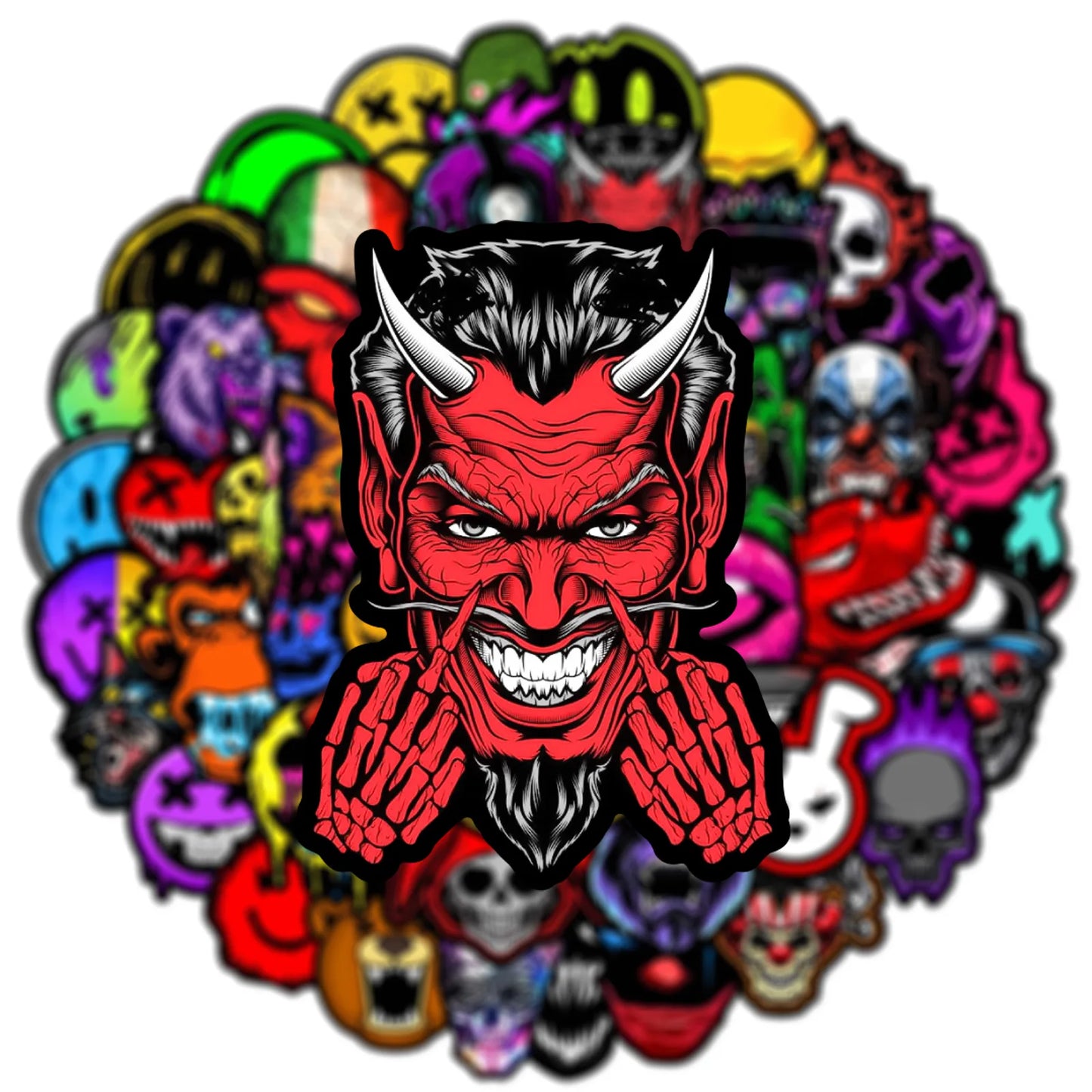 50’li Kafatası Korku Sticker Seti | Sticker Master