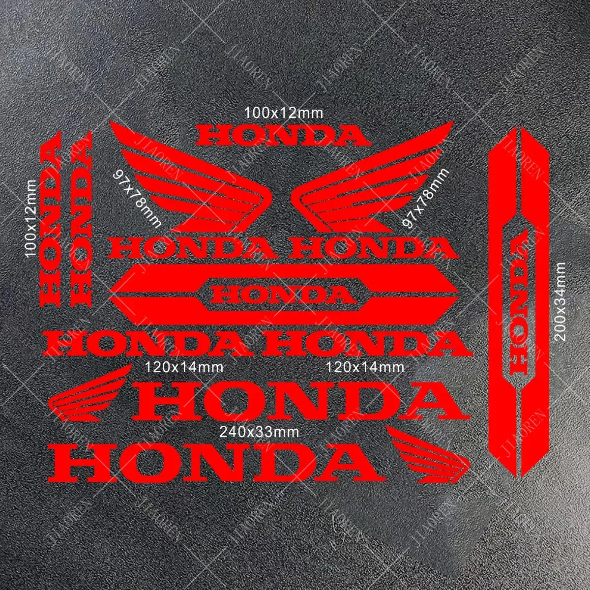 Sticker Master Honda Vinyl Motorcycle Tank & Helmet Sticker Set