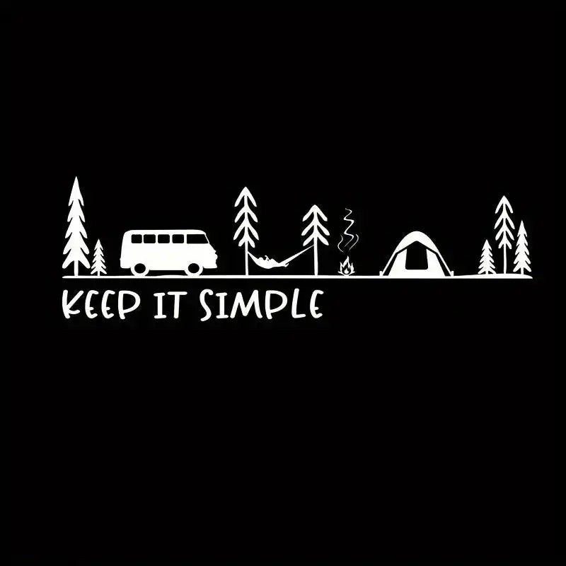 Keep It Simple Kamp & Karavan Macerası Sticker | Sticker Master 19X6 Cm