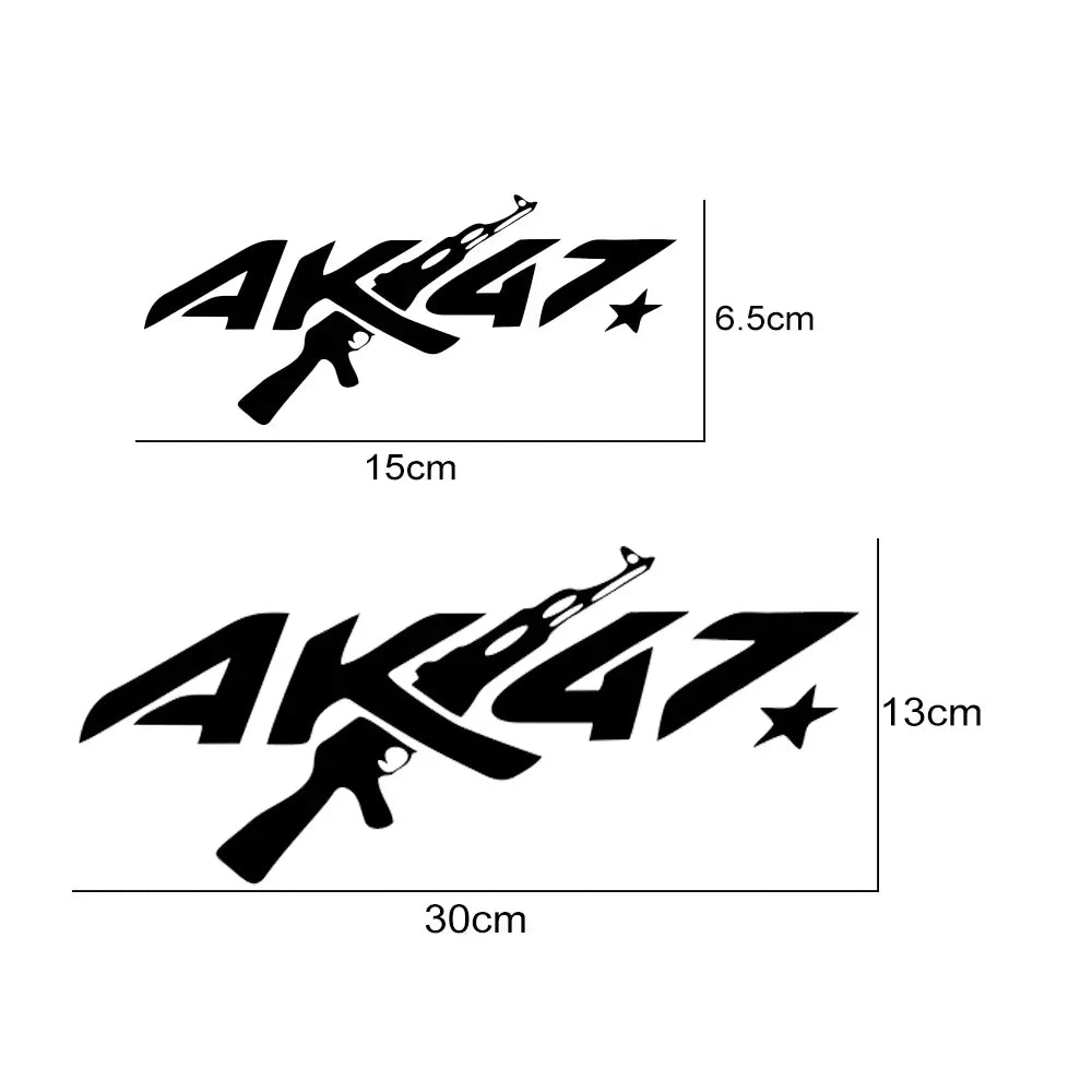 Sticker Master A0K47 Silah Yaratıcı AK-47 Araba Sticker Oto Gövde Tampon Pencere Motosiklet Dizüstü Duvar Vinil Film Çıkartması Araba Aksesuarları