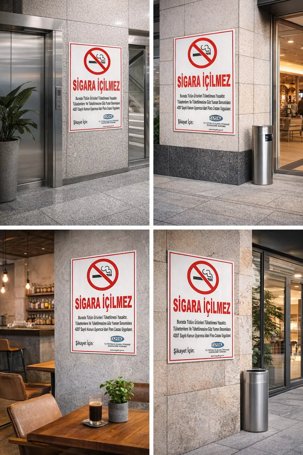 Sigara içilmez Sticker | 50x70 cm 2025 Yönetmeliğine Uygun Yasal Uyarı Levhası - Sticker Master