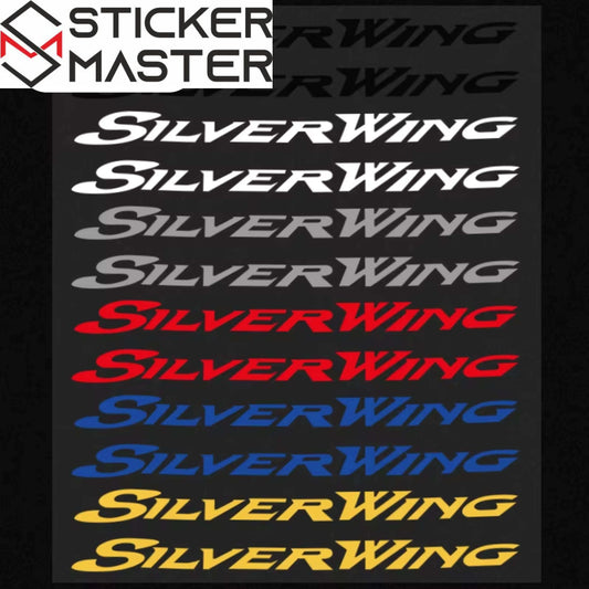 Silver Wing Sticker | Honda FJS 400 ve 600 İçin Yan Grenaj Decal (20 cm) Sticker Master