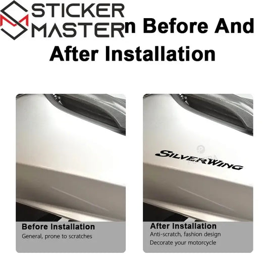 Silver Wing Sticker | Honda FJS 400 ve 600 İçin Yan Grenaj Decal (20 cm) Sticker Master