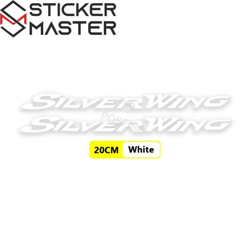 Silver Wing Sticker | Honda FJS 400 ve 600 İçin Yan Grenaj Decal (20 cm) Sticker Master
