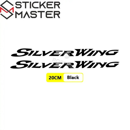 Silver Wing Sticker | Honda FJS 400 ve 600 İçin Yan Grenaj Decal (20 cm) Sticker Master