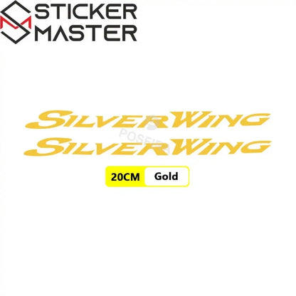 Silver Wing Sticker | Honda FJS 400 ve 600 İçin Yan Grenaj Decal (20 cm) Sticker Master