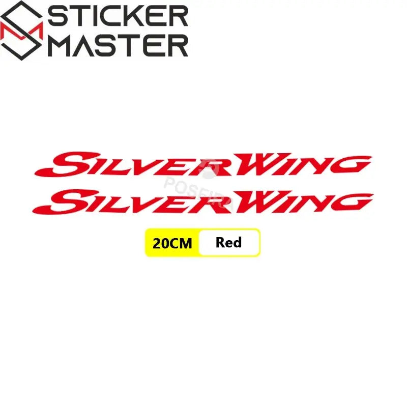 Silver Wing Sticker | Honda FJS 400 ve 600 İçin Yan Grenaj Decal (20 cm) Sticker Master