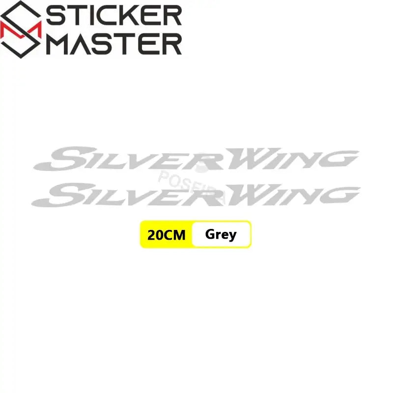 Silver Wing Sticker | Honda FJS 400 ve 600 İçin Yan Grenaj Decal (20 cm) Sticker Master