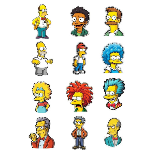 Sticker Master Simpson Çizgi Film Temalı Motorsiklet,Kask,Laptop,Motor Ve Oto Araç Sticker 20 X 14 Cm Renkli
