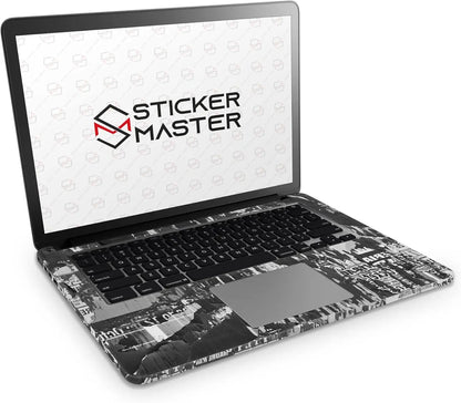 Sticker Master Graffiti Black Style Evrensel Sticker Dizüstü Bilgisayar Vinil Sticker Decal 12" 13" 13.3" 14" 15" 15.4" 15.6 inç Dizüstü Bilgisayar Çıkartma Koruyucu Macbook Asus Acer Hp Lenovo Huawei Dell İçin - Sticker Master