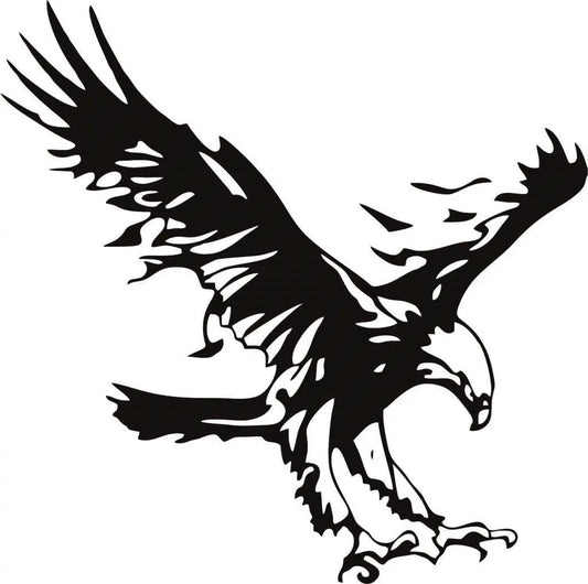 Sticker Master Siyah Kartal Sticker -3 Sticker Motor, Kask, Laptop, Araba, Oto Araç İçin Dayanıklı Etiket Decal 15 Cm