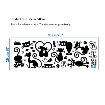 Siyah Kedi Priz Sticker Seti | Elektrik Anahtarı Dekoru Sticker Master