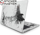 Siyah Kuzgun Laptop Sticker - Artistik Duman Efekti | Sticker Master
