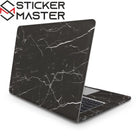 Siyah Mermer Damarlı Laptop Sticker Black Marble 1 Kaplama | Sticker Master