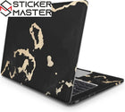 Siyah Mermer Laptop Sticker Black Gray Marble Kaplama | Sticker Master