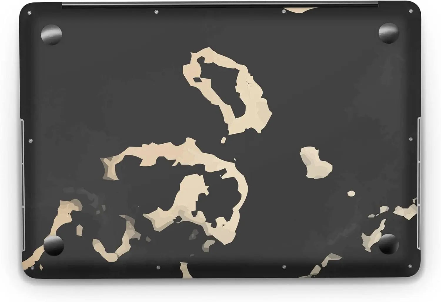 Sticker Master Black Gray Marble Evrensel Sticker Dizüstü Bilgisayar Vinil Sticker Decal 12" 13" 13.3" 14" 15" 15.4" 15.6 inç Dizüstü Bilgisayar Çıkartma Koruyucu Macbook Asus Acer Hp Lenovo Huawei Dell İçin - Sticker Master