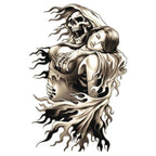 Sticker Master Skull And Women Motorsiklet,Kask,Laptop,Motor Ve Oto Araç Sticker 20X15 Cm