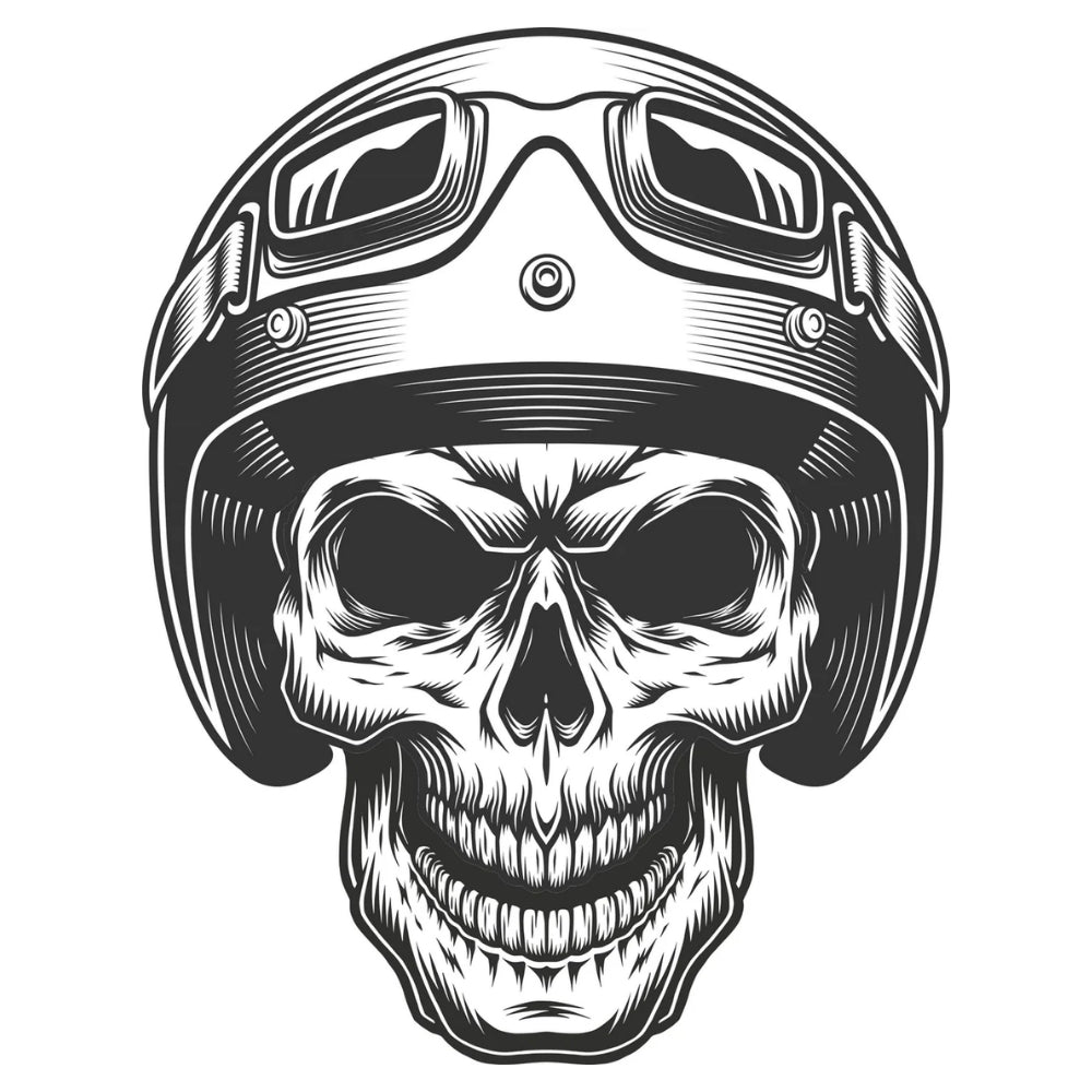 Sticker Master Skull Motor Kask Kurukafa Gözlük Sticker Motor, Kask, Laptop, Araba, Oto Araç İçin Dayanıklı Etiket Decal 15 Cm