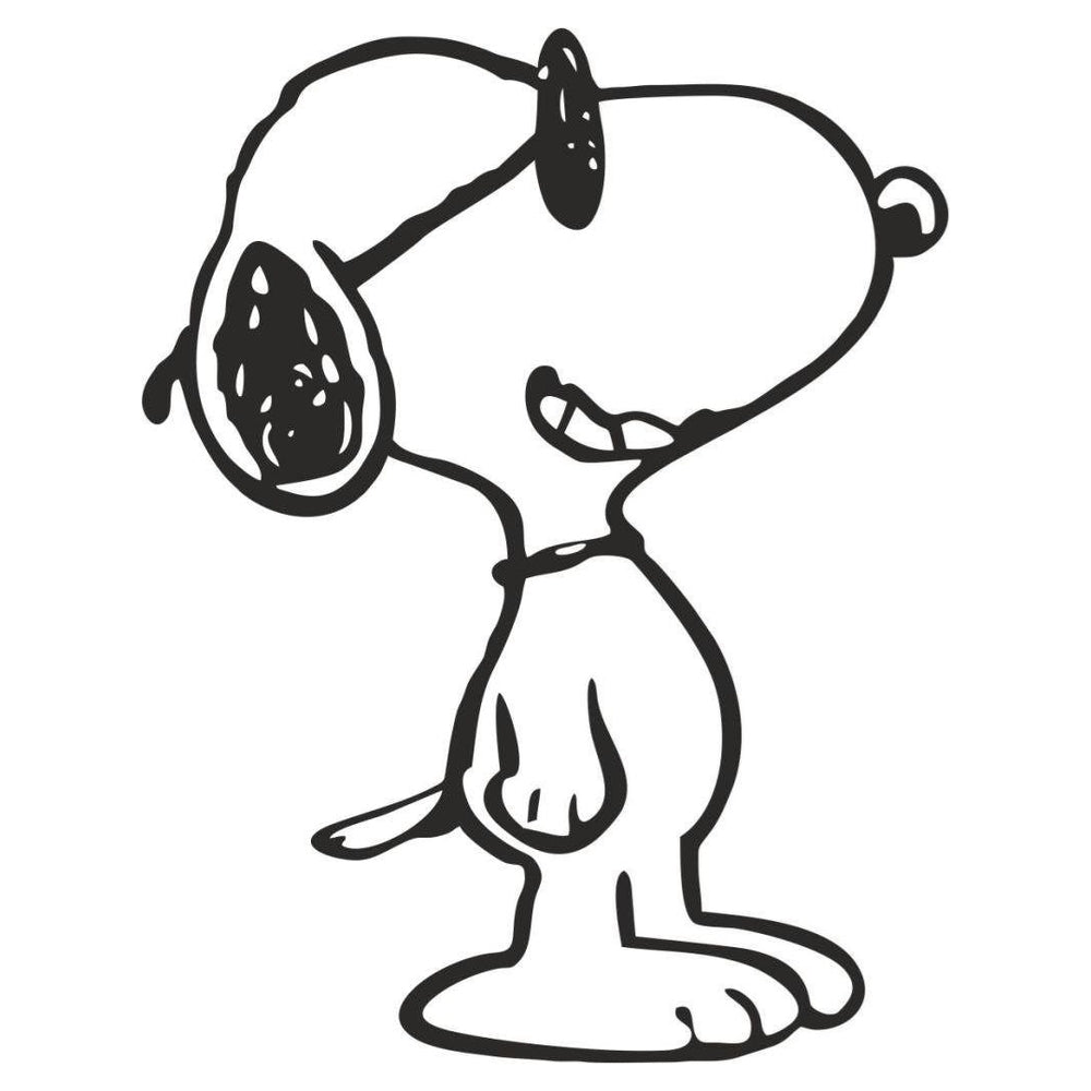 Sticker Master Snoopy Sticker Motor, Kask, Laptop, Araba, Oto Araç İçin Dayanıklı Etiket Decal 15 Cm