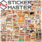 Sonbahar Sticker Seti | 50 Parça Kitap & Kahve Temalı Paket | Sticker Master