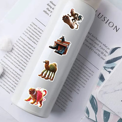 50 Adet Soyut ve Eğlenceli Sticker Seti | Brainrot Grafiti - Sticker Master