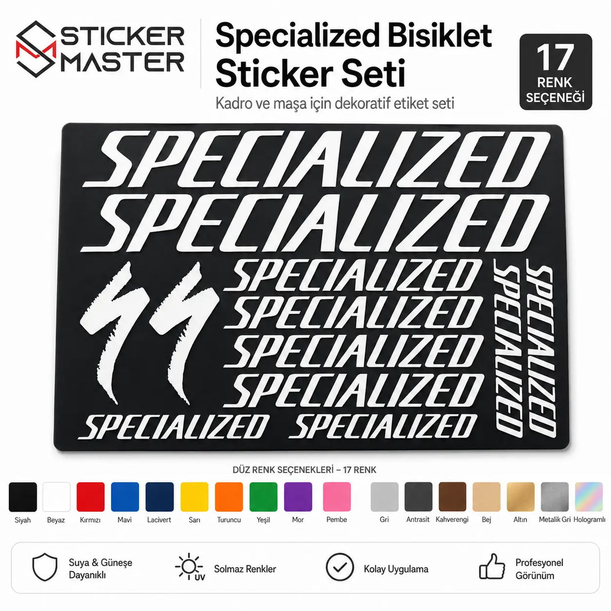 Specialized Bisiklet Sticker Seti | Kadro Etiketi | Sticker Master