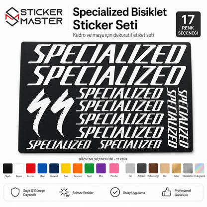 Specialized Bisiklet Sticker Seti | Kadro Etiketi | Sticker Master