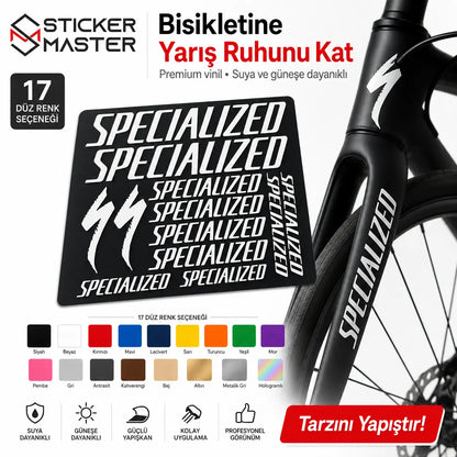 Specialized Bisiklet Sticker Seti | Kadro Etiketi | Sticker Master detay