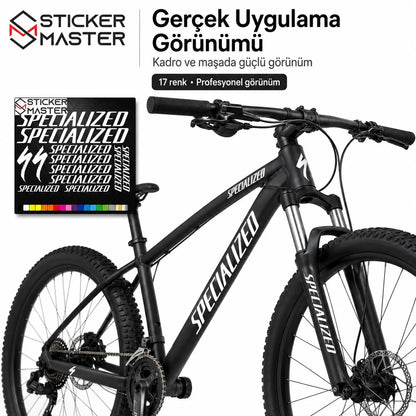 Specialized Bisiklet Sticker Seti | Kadro Etiketi | Sticker Master uygulama