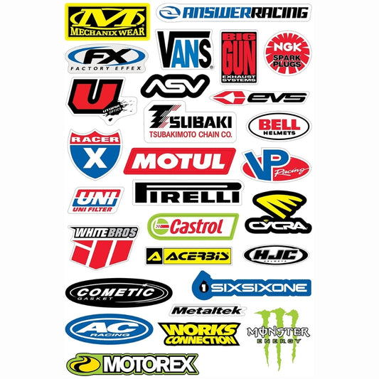 Sticker Master Sponsor Set Sticker - 24’lü Motor ve Araba Etiketi Koleksiyonu