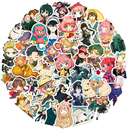 50’li Sevimli Spy x Family Anime Sticker Seti | Sticker Master - Sticker Master