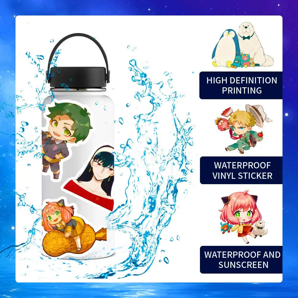 50’li Sevimli Spy x Family Anime Sticker Seti | Sticker Master - Sticker Master