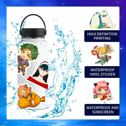 50’li Sevimli Spy x Family Anime Sticker Seti | Sticker Master - Sticker Master