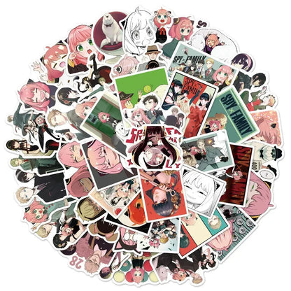 50’li Sevimli Spy x Family Anime Sticker Seti | Sticker Master - Sticker Master