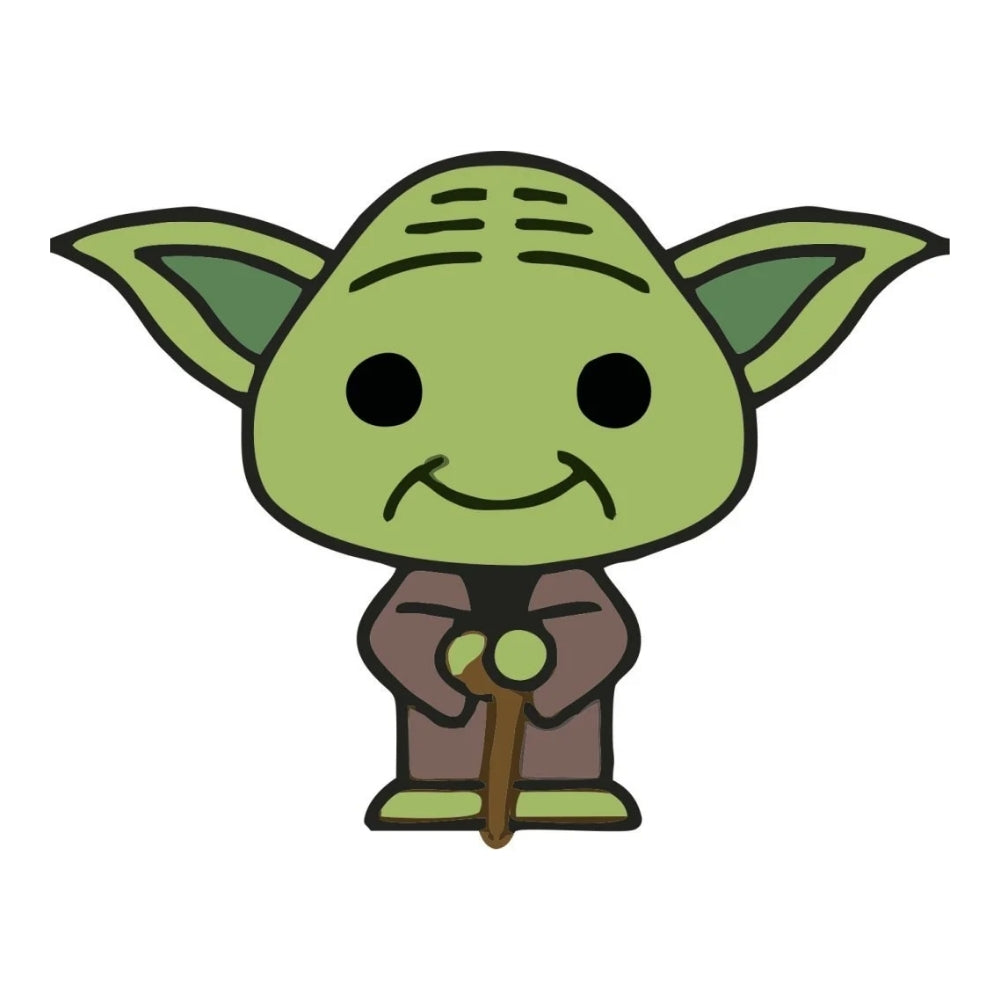 Sticker Master Star Wars Yoda Motor, Kask, Laptop, Araba, Oto Araç İçin Dayanıklı Etiket Decal 12 Cm
