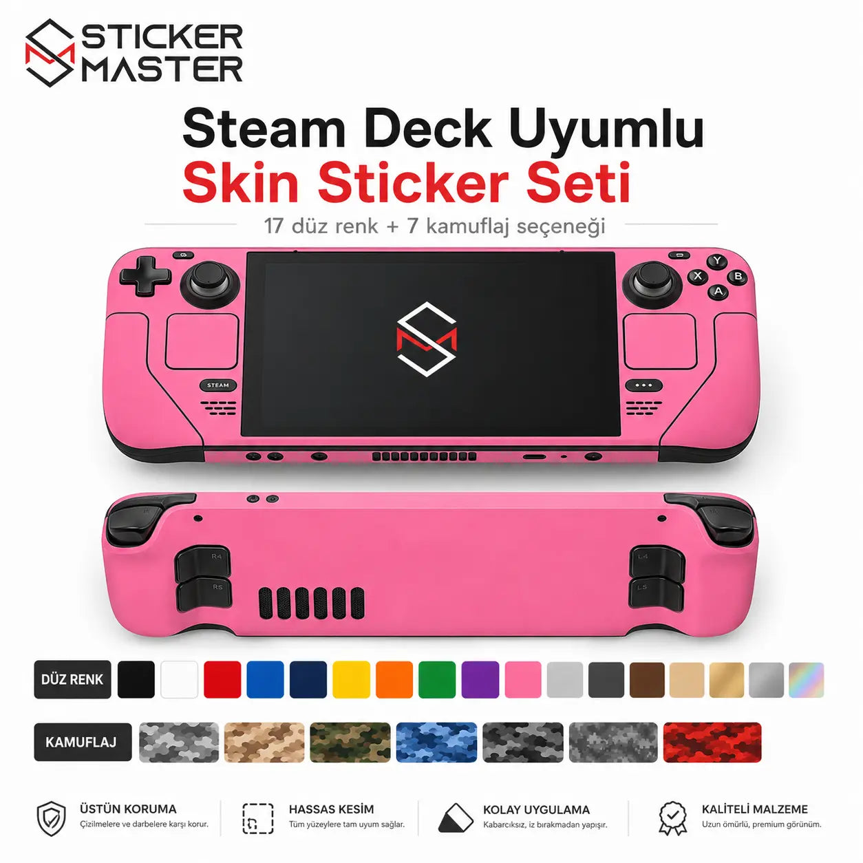 Steam Deck Uyumlu Skin Sticker Seti detay