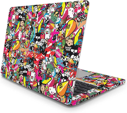 Sticker Master Sticker Bomb 1 Style Evrensel Sticker Dizüstü Bilgisayar Vinil Sticker Decal 12" 13" 13.3" 14" 15" 15.4" 15.6 inç Dizüstü Bilgisayar Çıkartma Koruyucu Macbook Asus Acer Hp Lenovo Huawei Dell İçin - Sticker Master