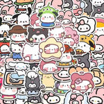Sticker Master 100 ADET Kawaii Anime Sanrio Sticker Set Motor Oto Araç Laptop Telefon Çıkartma Etiket Sticker Master
