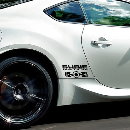 Sticker Master 20x10.7cm SUBIE Nation Car JDM Sticker Etiket Yapıştırma Sticker Master