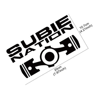 Sticker Master 20x10.7cm SUBIE Nation Car JDM Sticker Etiket Yapıştırma Sticker Master