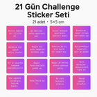 21 Gün Challenge Sticker Seti Kişisel Gelişim | Sticker Master