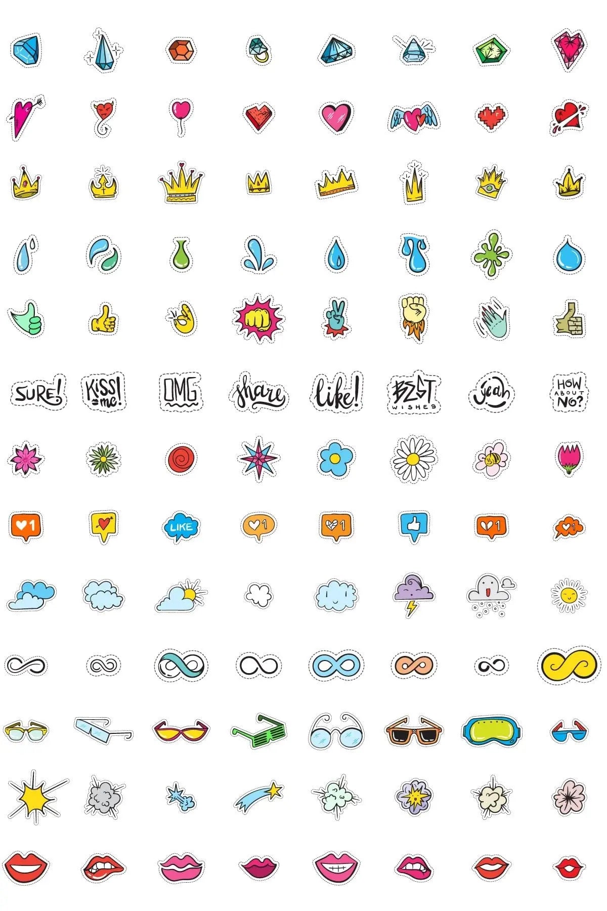 Sticker Master 300 Adet Karışık Sticker Pack Graffiti Araba Stickers Motor Bisiklet Laptop Sticker Etiket Çıkartma