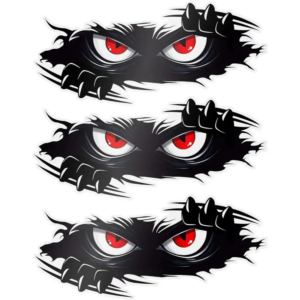 Sticker Master 3’lü Peeking Monster Sticker Seti – Su Geçirmez 3D Tarz Vinil Çıkartma Etiket Yapıştırma Sticker Master