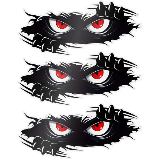Sticker Master 3’lü Peeking Monster Sticker Seti – Su Geçirmez 3D Tarz Vinil Çıkartma Etiket Yapıştırma Sticker Master