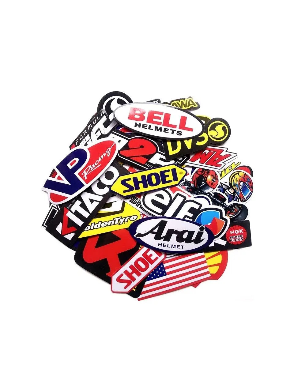 Sticker Master 40 Parça Marka Sticker Seti – Motosiklet, Kask, Laptop ve Valiz için Uygun Etiketler Sticker Master