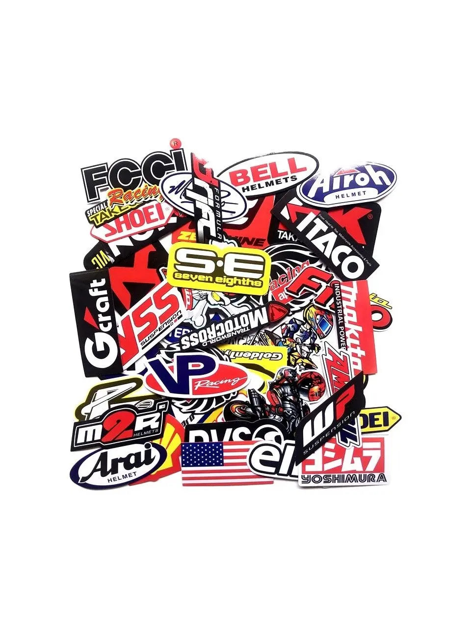 Sticker Master 40 Parça Marka Sticker Seti – Motosiklet, Kask, Laptop ve Valiz için Uygun Etiketler Sticker Master